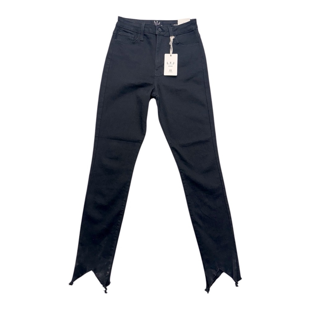 L.T.J. Letter to Juliet Amore High Rise Skinny
V Cut Raw Frayed Hem Jeans Sz 26